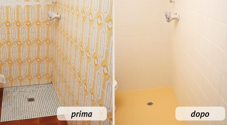 ricolorazione piastrelle bagno