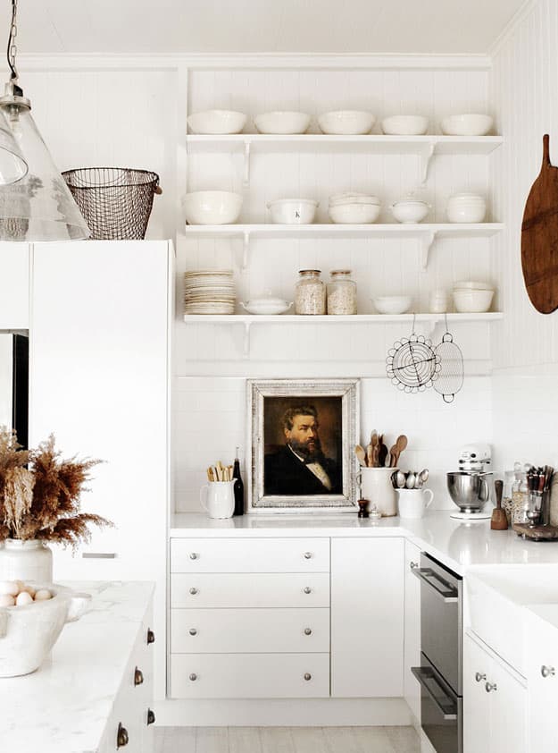 cucina minimale bianca