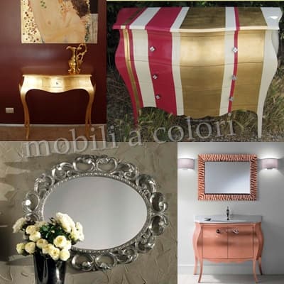 mobili foglia oro argento rame