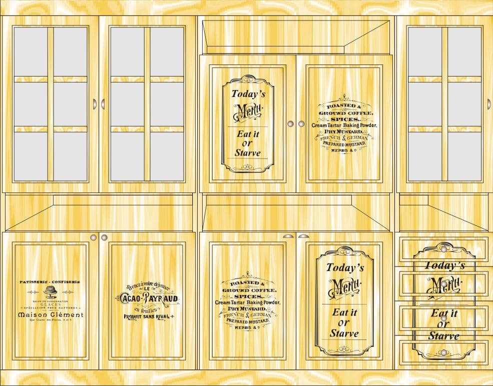 disegno mobili ricolorati