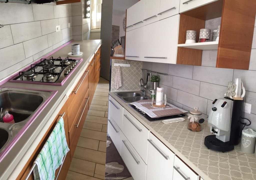 dipingi anche il piano di lavoro in cucina