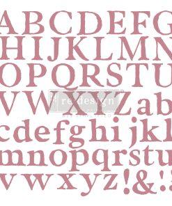 Timbro Decorativo "ALPHA" - Alfabeto - ReDesign Decor Clear Cling Stamps