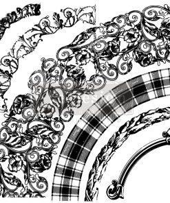 Timbro Decorativo "Curved Accents" - ReDesign Decor Clear Cling Stamps