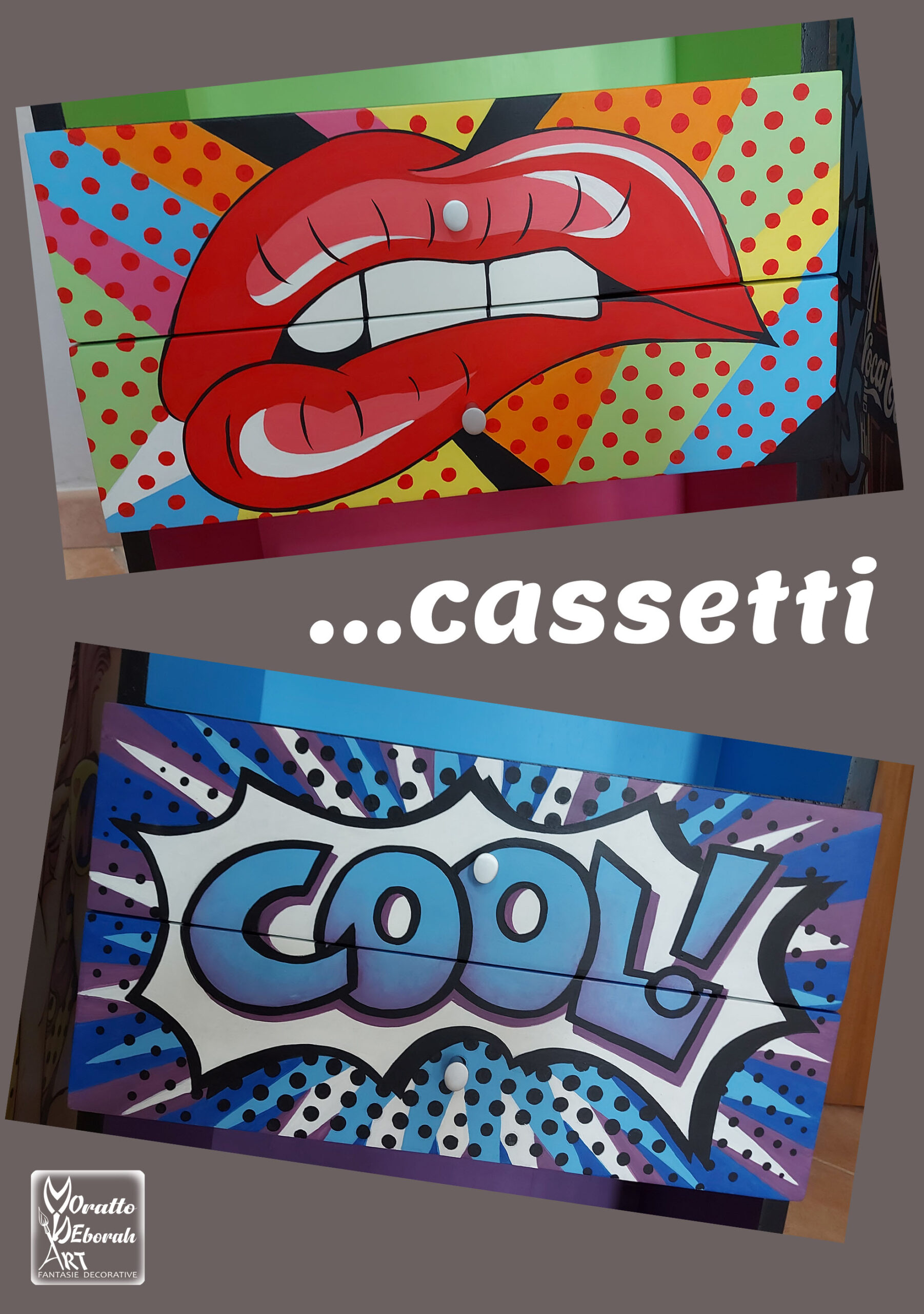 cassetti comodini decorati