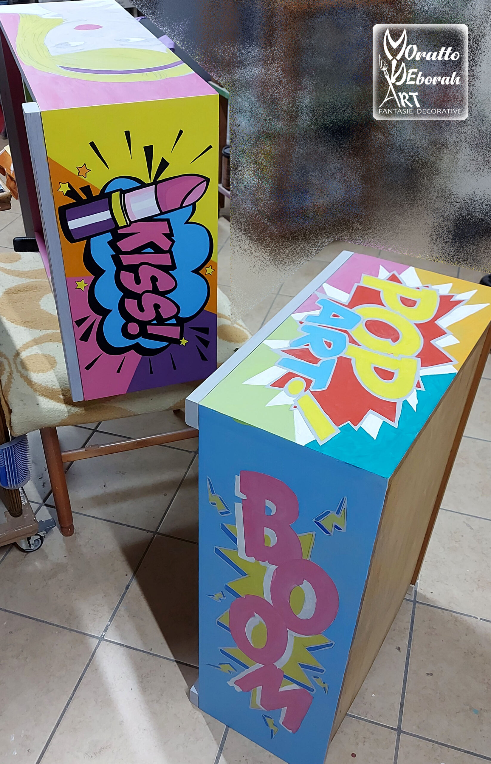 comodini pop art fai da te