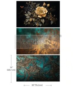 PACCO da 3 Decor Tissue Paper "PETALS ADORNED" Carta tessuto ReDesign with Prima
