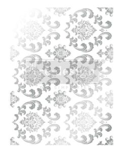 Trasferibile Foglia Argento KACHA "SILVER HOUSE OF DAMASK" - ReDesign with Prima