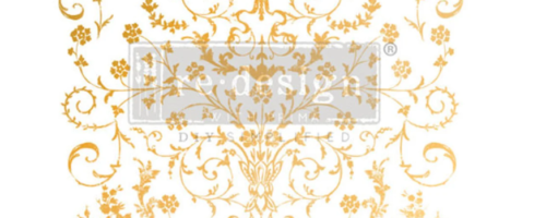 manor swirls gold foil kacha0