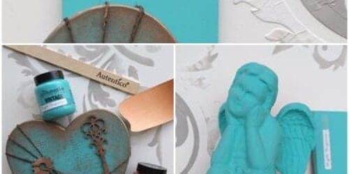 Autentico chalk paint bright turquoise turchese acceso